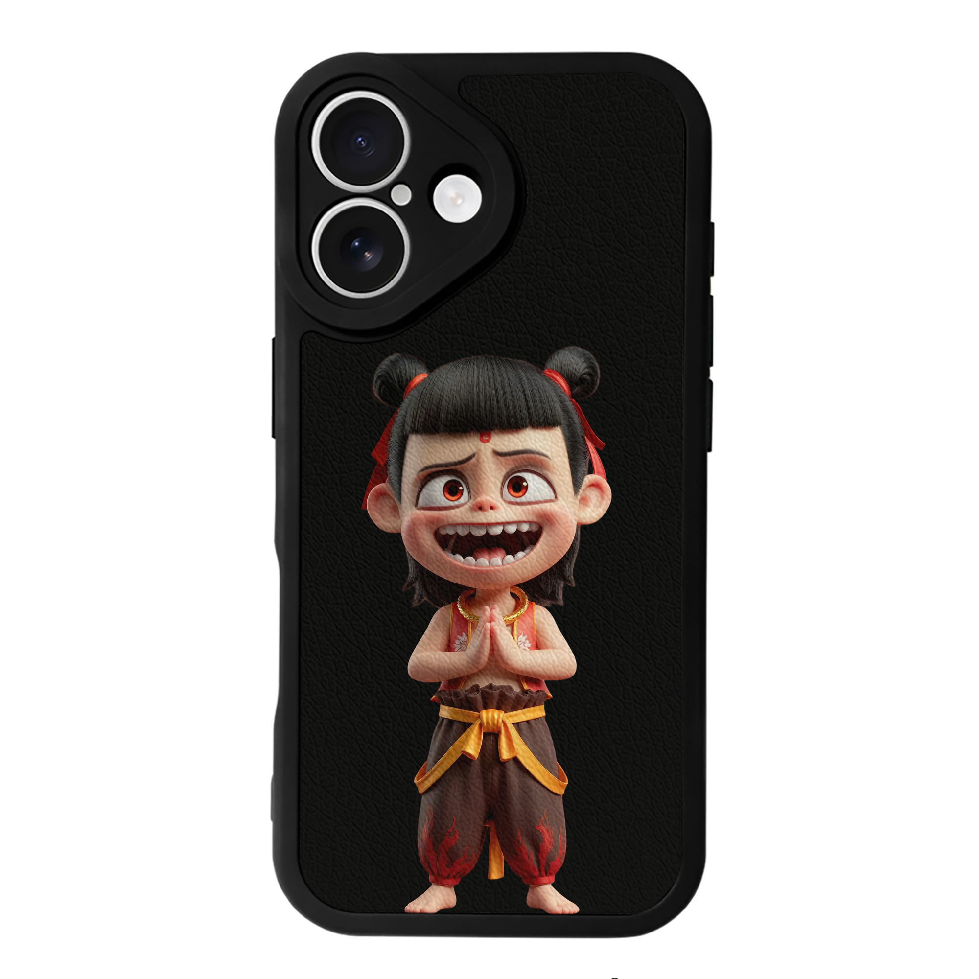 （画像用） Ne Zha 2 ナタ 魔童の大暴れ 【iPhone 16シリーズ対応】シリコンスマホケース（レザー調） 材質：シリコン